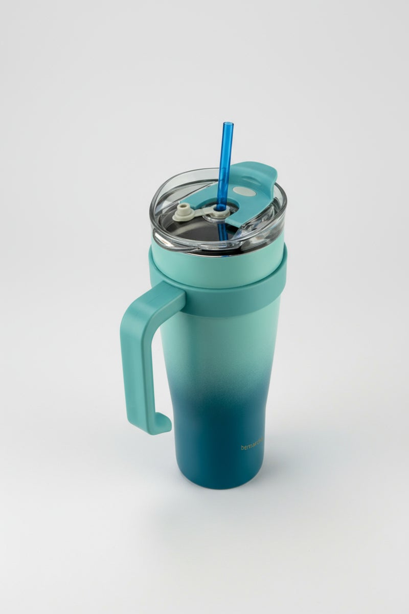 Bernardo Alto Thermos Cup with Straw Navy Blue 1000ml (Made in Turkey) - Image 3